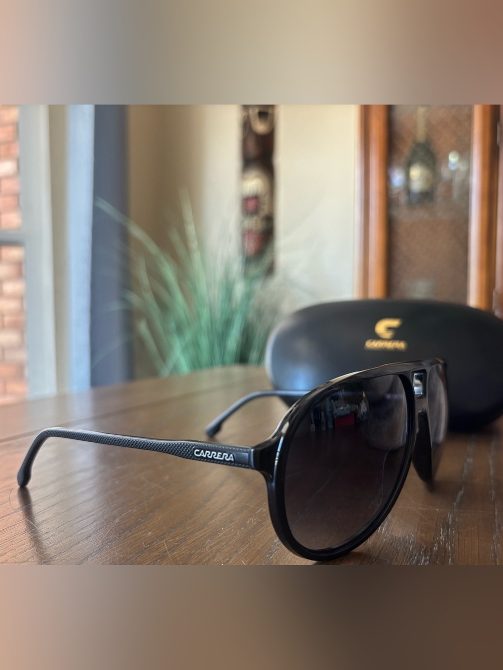 CARRERA 237/S 80790 MATTE BLACK POLARIZED AVIATOR SUNGLASSES 61-13-140 NEW